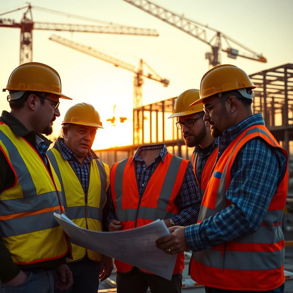 Ironbark Builders crew reviewing plans at a Northern California job site